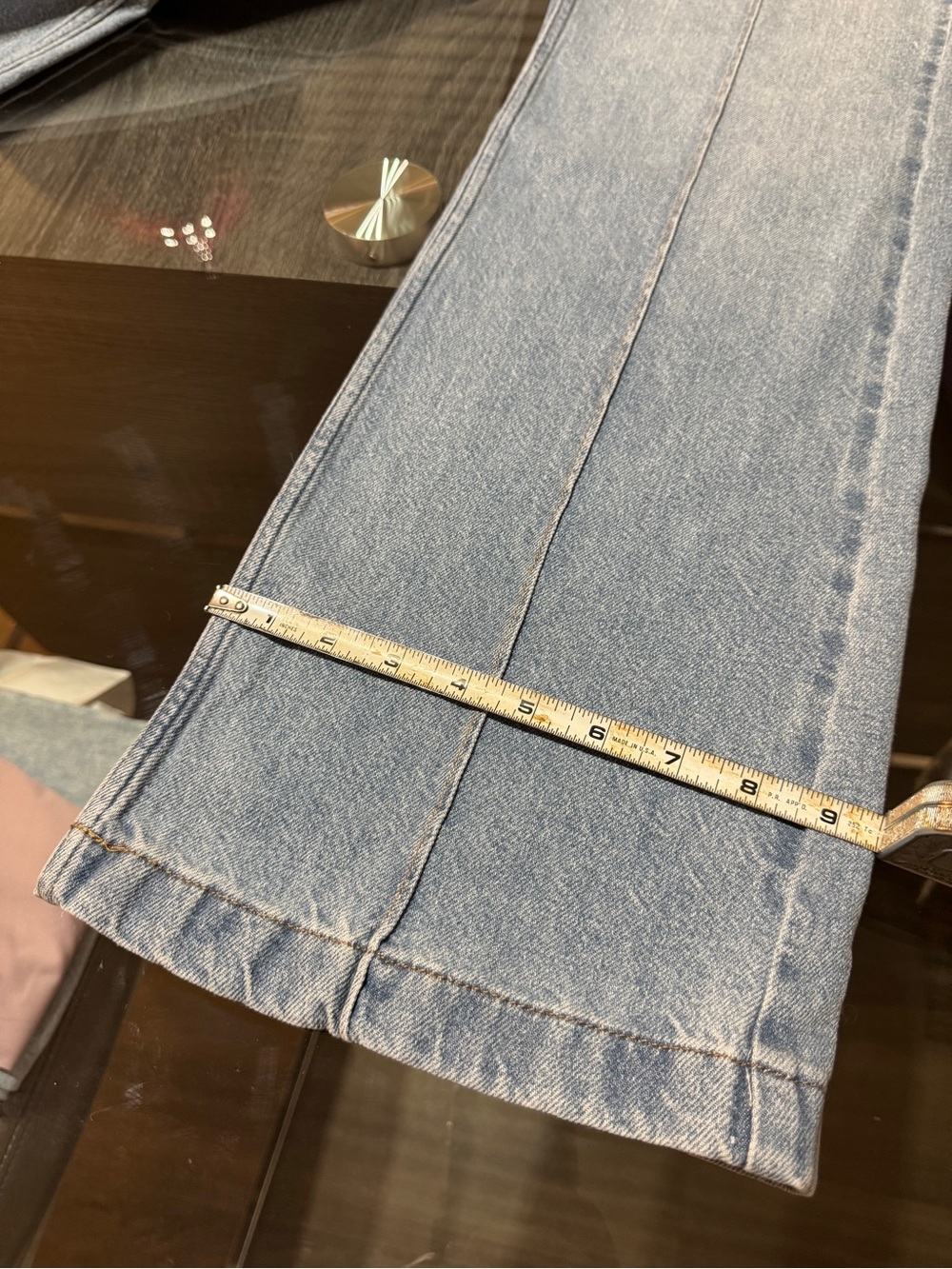 White House Black Market Light Blue Flare Jeans - Picture 9 of 16
